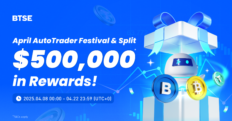 BTSE_Official's tweet photo. 🎯 Take on the AutoTrader King Challenge and win $1,000 in top prize!

📝 Join the challenge and rank in the Top 500 by cumulative profits to share a 10,000 USDT prize pool!

🏆  First place takes home $1,000 in rewards!