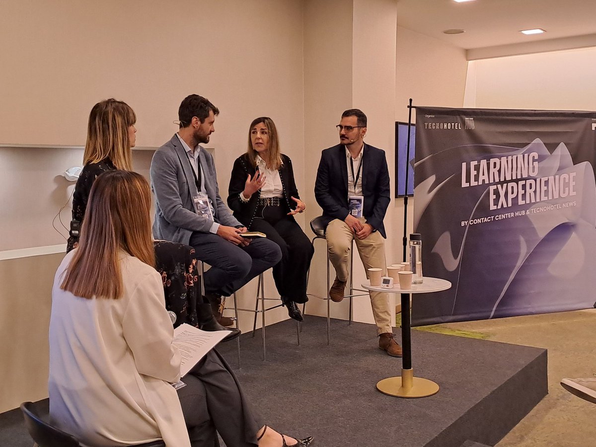 Contact Center Hub (@ccenterhub) on Twitter photo 🔵 Binomio entre IA y humanidad
🔵 Retos de seguridad
🔵 Tendencias de CX en el sector hotelero
Todos estos temas estan siendo protagonistas de la tercera sesión de la mañana del Learning Experience junto a <a href="/tecnohotelnews/">TecnoHotel</a>.
<a href="/Destinia/">Destinia</a>, <a href="/NICELtd/">NiCE</a>, <a href="/HotelSabatini/">Jardines de Sabatini Apartosuites</a> y <a href="/MeliaHotelsInt/">Meliá Hotels International</a> 🔵 Binomio entre IA y humanidad
🔵 Retos de seguridad
🔵 Tendencias de CX en el sector hotelero
Todos estos temas estan siendo protagonistas de la tercera sesión de la mañana del Learning Experience junto a <a href="/tecnohotelnews/">TecnoHotel</a>.
<a href="/Destinia/">Destinia</a>, <a href="/NICELtd/">NiCE</a>, <a href="/HotelSabatini/">Jardines de Sabatini Apartosuites</a> y <a href="/MeliaHotelsInt/">Meliá Hotels International</a>