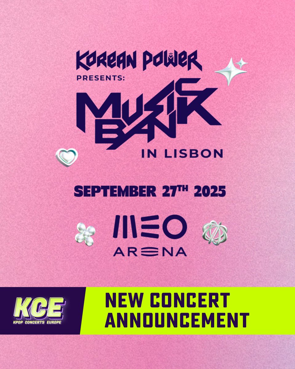 kpopconcertseu's tweet photo. Music Bank for the first time in Portugal! 

🗓️September 27th
📍MEO Arena, Lisbon

Line up to be announced in 44 days. https://t.co/r7UrOlLPTK