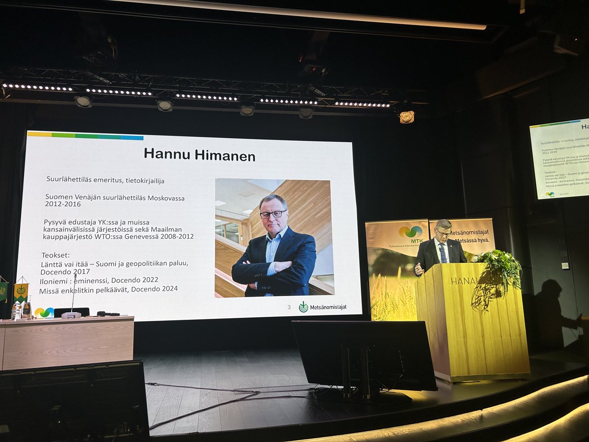 Kovaa analyysia maailman menosta ⁦<a href="/MTKry/">MTK</a>⁩ valtuuskunnan kokouspäivien alkuun. Maailmanpolitiikka, -talous ja turvallisuus vaikuttavat maaseudun elinkeinojen edellytyksiin.
