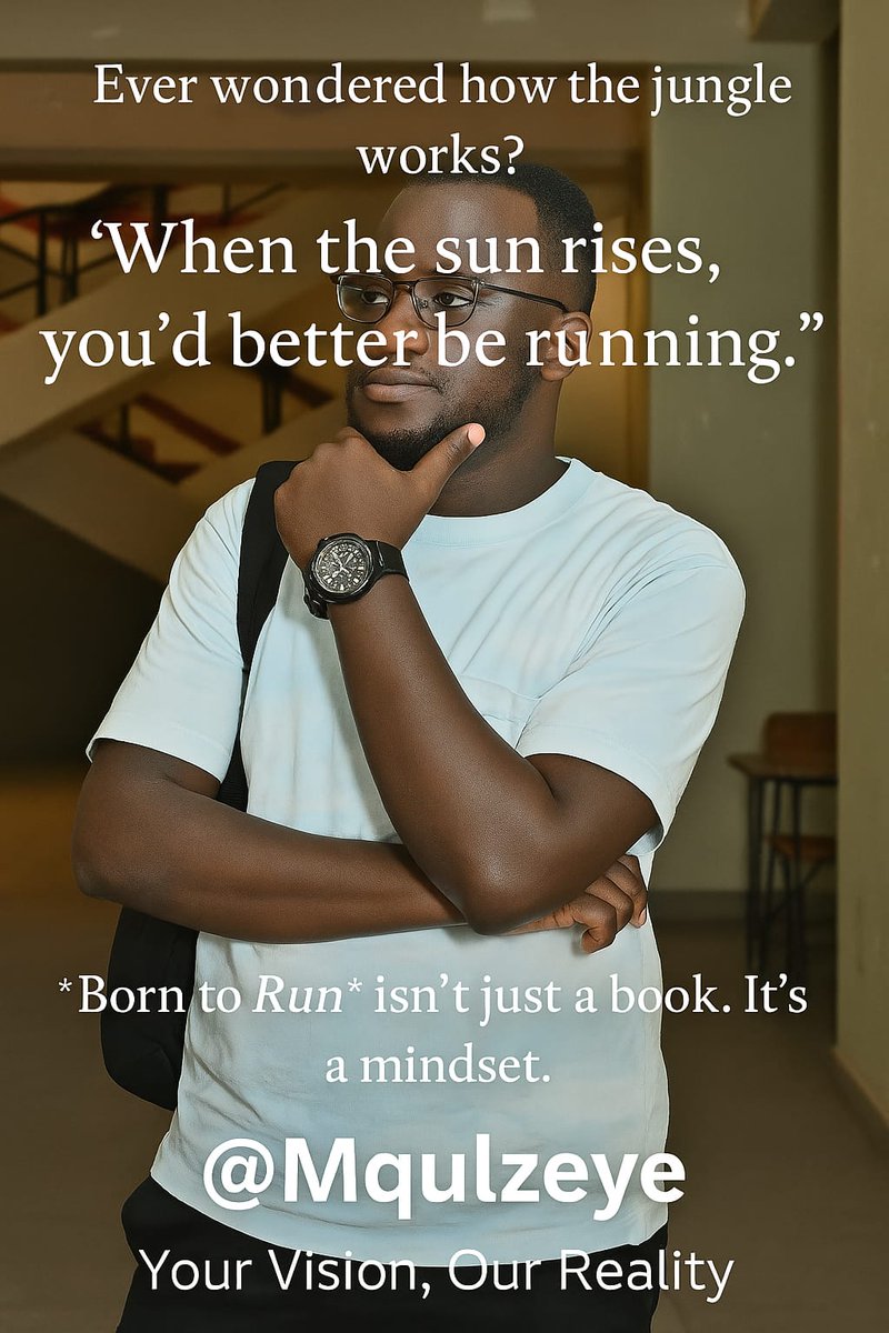 Mqulz1's tweet photo. Christopher McDougall said it best: “Lion or gazelle — when the sun rises, you run.”

Out here, it’s the same. The jungle of life rewards the ones who move fast, think sharp, and keep grinding. https://t.co/K8GjOk60Mf