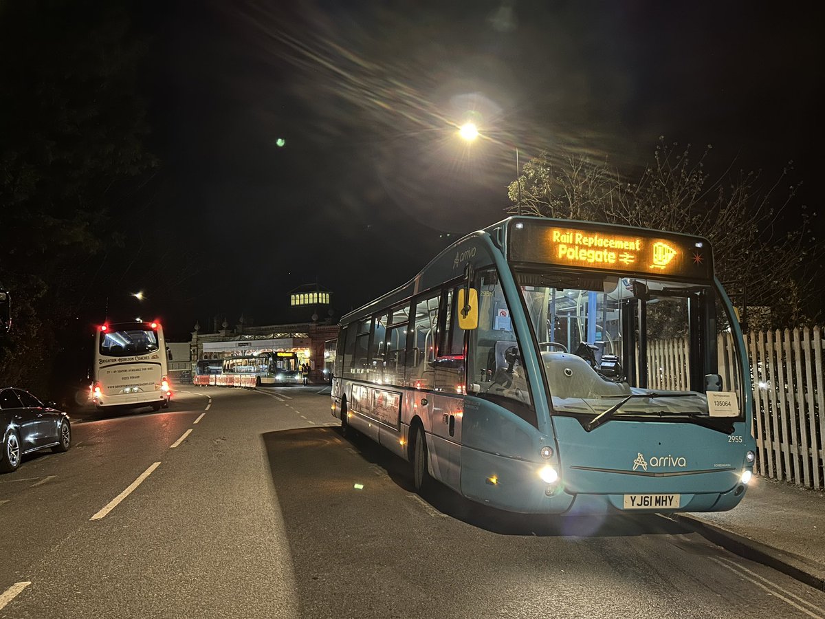 Last Sunday saw a return to Rail Replacement for Arriva Tunbridge Wells, with the fleet stretching out into Sussex. 2955 was used as a standby at Polegate, with 4190 at Haywards Heath and 4218 at Lewes. We managed runs to Brighton, Seaford, Plumpton and Lewes, first of many jobs!