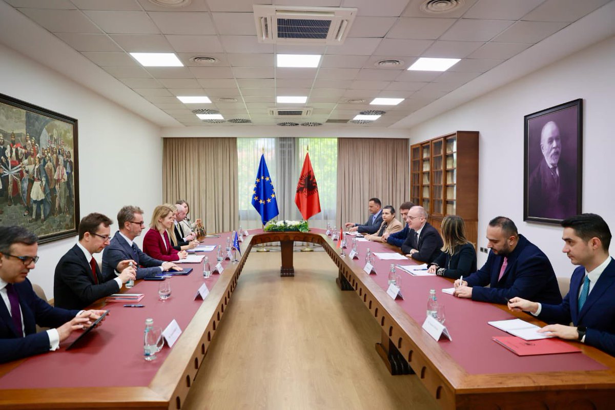 Welcome to Tirana, dear Kaja. 
A pleasure to exchange views and reaffirm the excellent cooperation between Albania and the EU in foreign, security, and defence policy. 

Albania remains firmly committed to opening all clusters by 2025 and concluding accession negotiations by