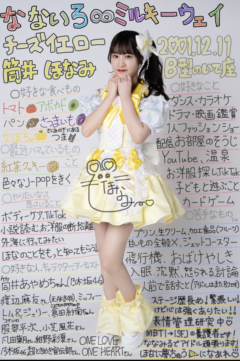 筒井ほなみ🧀なないろ∞ミルキーウェイ (@honami_7M) / Posts / X