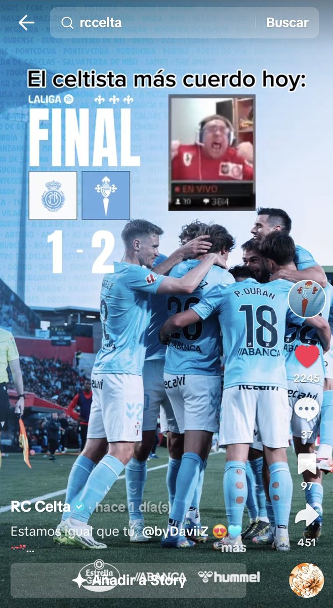 bydaviiz7's tweet photo. Me levanto y veo esto...
Sin palabras...

@RCCelta me a echo un tiktok dedicado con su victoria contra el Mallorca 

Gracias @RCCelta !!!! https://t.co/ehrLhHv4O0