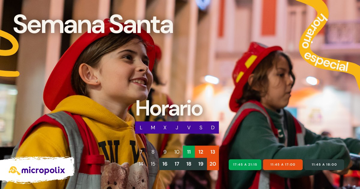 ¡Ya tenemos todo listo para la Semana Santa! 😃 Abrimos en horario especial para unos días mágicos

👉compras.micropolix.com/compra-de-entr…

#SemanaSanta #PlanenFamilia