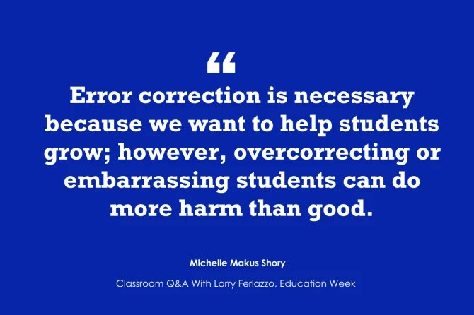 Larry Ferlazzo (@larryferlazzo) on Twitter photo Students Make Mistakes. How Teachers Correct Them Matters is new <a href="/educationweek/">Education Week</a> post with <a href="/michelleshory/">🌍 Dr. Michelle Shory 💻</a> edweek.org/teaching-learn… Students Make Mistakes. How Teachers Correct Them Matters is new <a href="/educationweek/">Education Week</a> post with <a href="/michelleshory/">🌍 Dr. Michelle Shory 💻</a> edweek.org/teaching-learn…