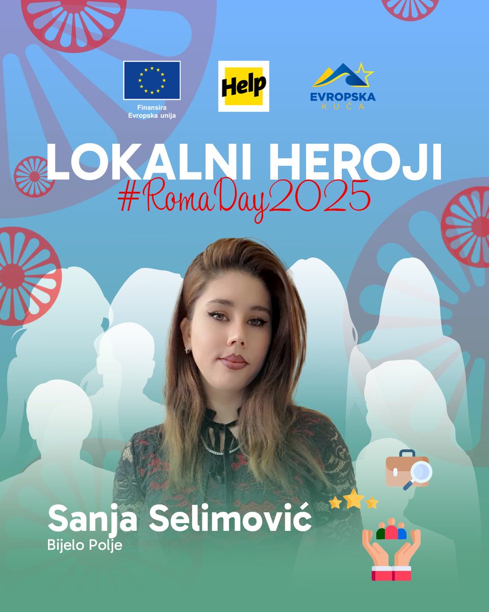 evropska_kuca's tweet photo. Sanja je još jedna od žena čiju priču predstavljamo povodom Međunarodnog dana Roma. 🙌🏻🥰
Kroz njen rad i lični primjer, Sanja inspiriše zajednicu, razbija predrasude i pokazuje šta znači biti istrajan, odgovoran i posvećen. ☺️

#RomaDay2025 🔵🔴🟢 https://t.co/x0uqIaltIR