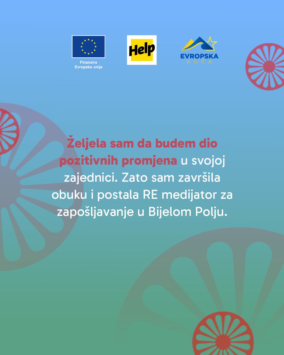 evropska_kuca's tweet photo. Sanja je još jedna od žena čiju priču predstavljamo povodom Međunarodnog dana Roma. 🙌🏻🥰
Kroz njen rad i lični primjer, Sanja inspiriše zajednicu, razbija predrasude i pokazuje šta znači biti istrajan, odgovoran i posvećen. ☺️

#RomaDay2025 🔵🔴🟢 https://t.co/x0uqIaltIR