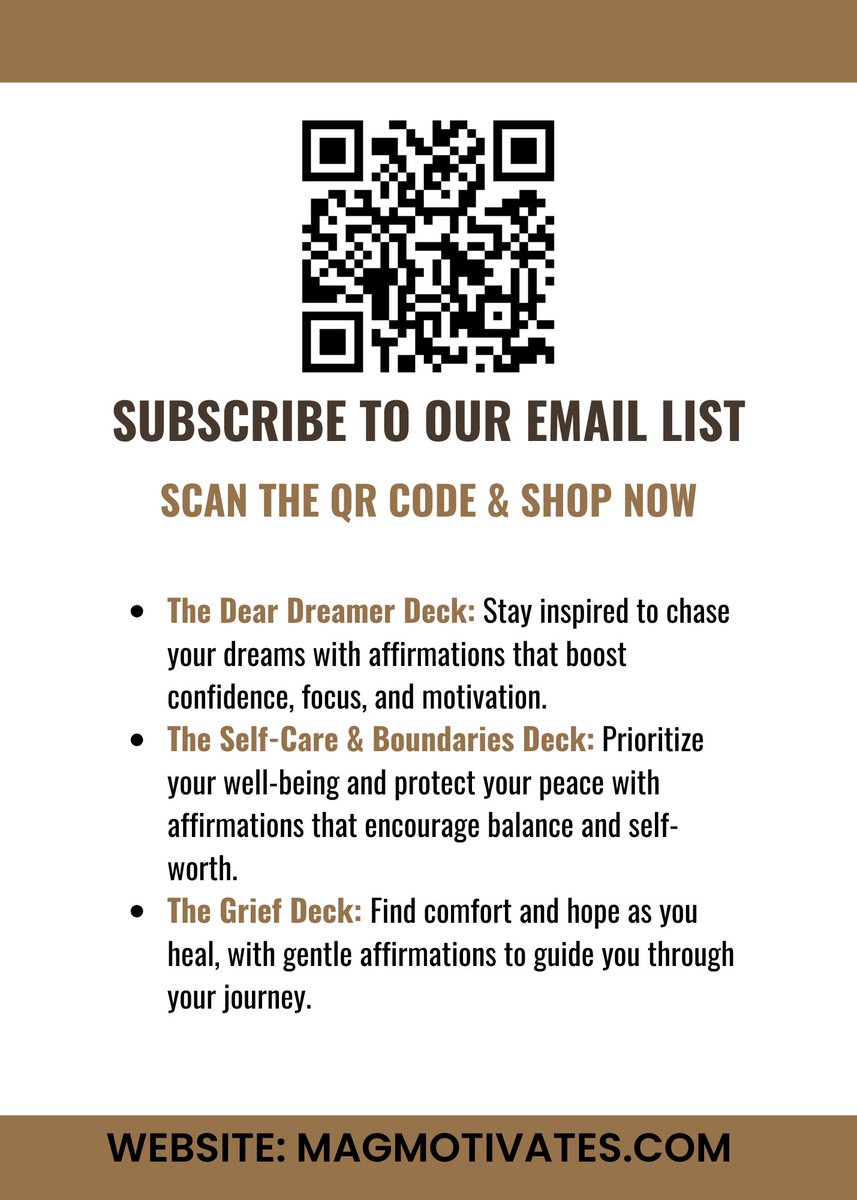 MagMotivates's tweet photo. ✨🫶🏽Hey Dreamers! I Hope You All Are Doing Well. Please Check Out My Affirmation Cards Collection &amp; Subscribe To My Email List. My Youth Affirmation Cards Are Also Now Available On My Website!! Thank You All So Much For Your Support… 

Website: https://t.co/BLXpP0LzKM https://t.co/DloIUjq9DV