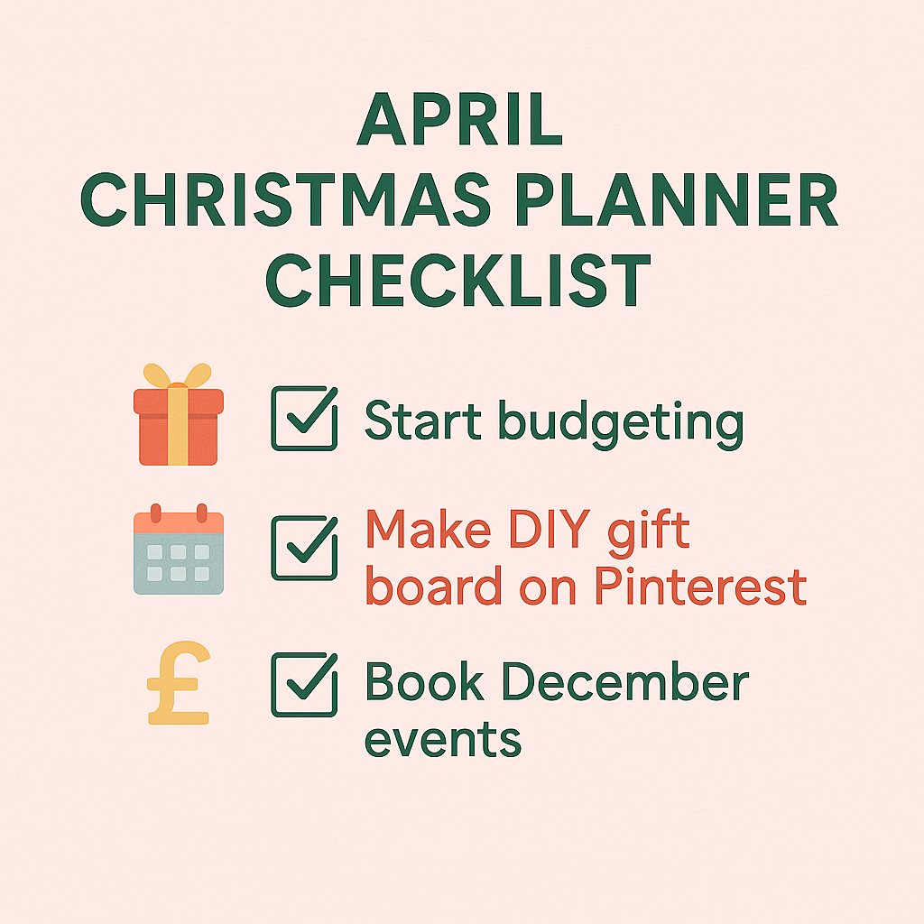 underxmastree's tweet photo. April is the secret weapon month for Christmas planning:
💳 Start budgeting
🎨 DIY inspo is blooming
🏡 Venues are still up for grabs!
Tag a mate who’s already making gift lists 😅
#ChristmasPlanning #XmasInApril https://t.co/cPu2tV1Td5