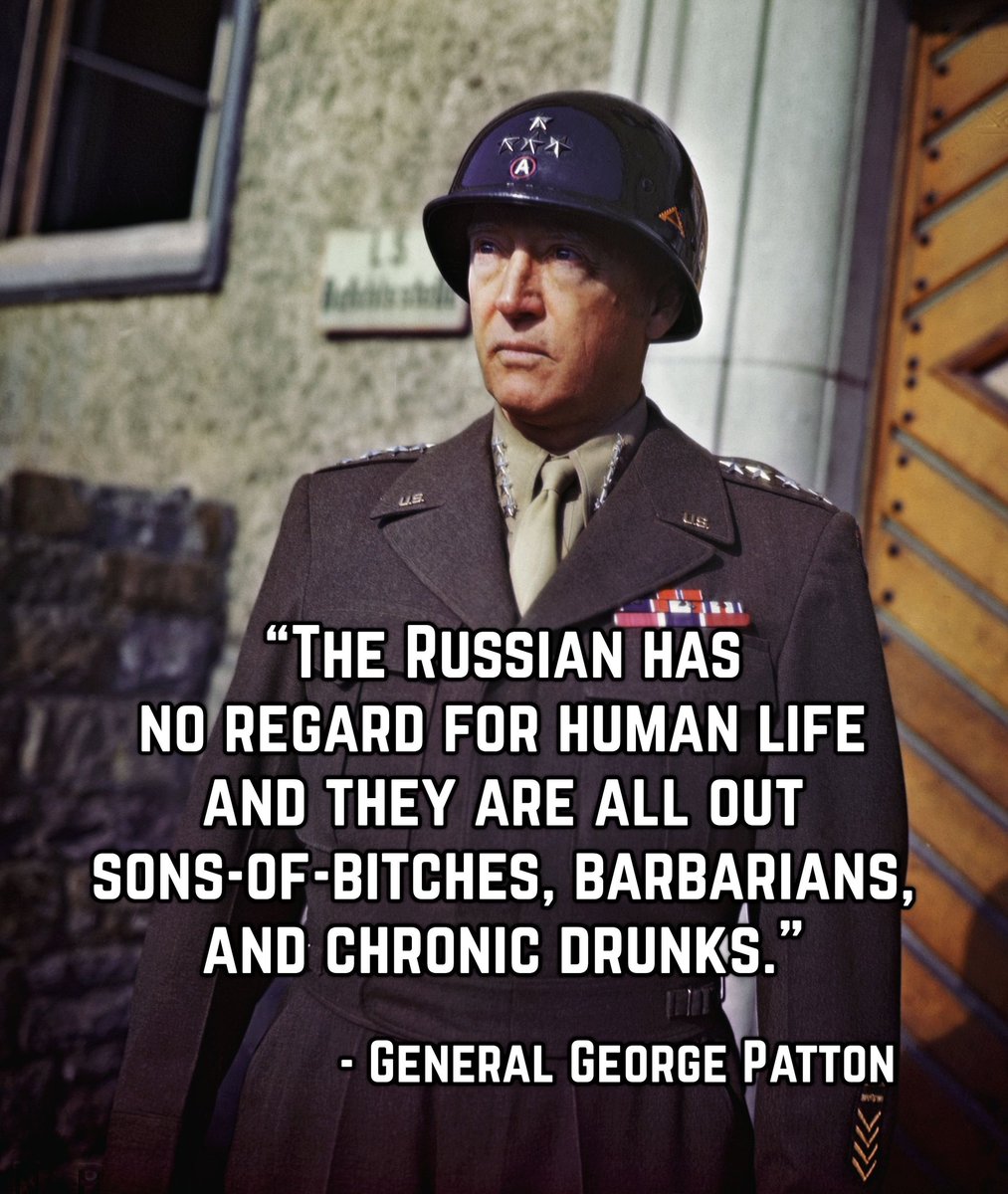ScoutFella's tweet photo. @HotSotin Patton knew.
#FUCKTRUMP #Krasnov
@POTUS @SecDef @RepJoeWilson @SecRubio
Slava Ukraini! ๐บ๐ฆ๐๐
#UkraineWillWin
#RussiaIsATerroristState
#MakeAmericaBritainAgain https://t.co/vllE8lR0K7