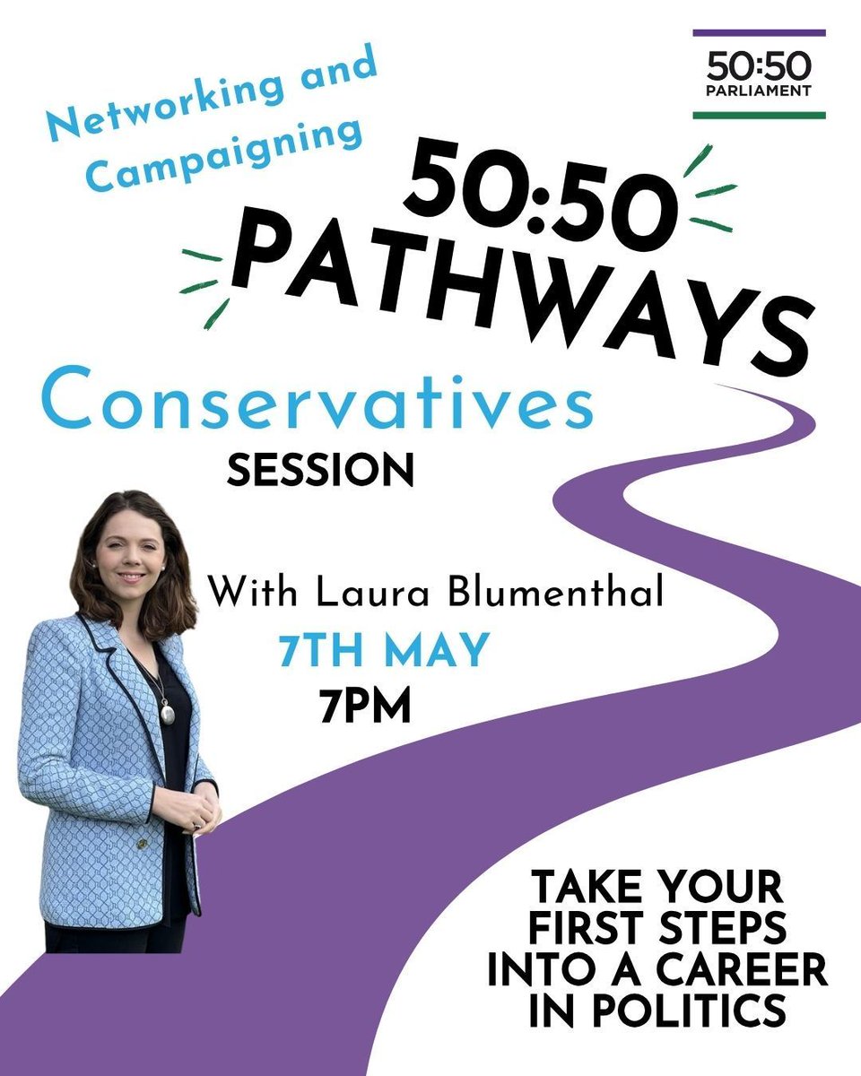 Did you miss the first Conservative Pathways session with <a href="/FrancesLasok/">Frances Lasok</a>? 🔵 

No worries! 🙌

Join <a href="/LauraBlumenthal/">Laura Blumenthal</a> for an exclusive session on Networking and Campaigning! 🎯✨

Don’t miss out—sign up now! ✍️us02web.zoom.us/meeting/regist… 

#Women2Win #CWOWOMEN #Conservatives