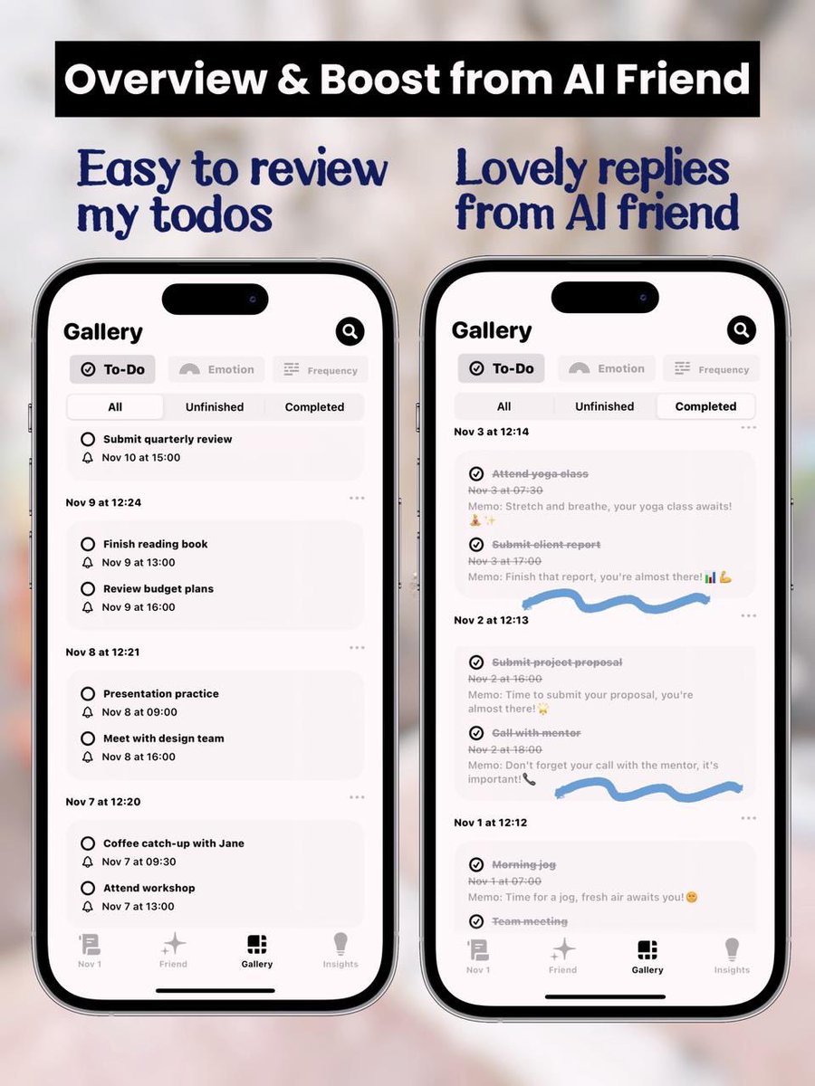 Lifelight_app's tweet photo. Feeling overwhelmed by your to-do list? Lifelight isn’t just a reminder app—it’s your AI-powered life companion. It organizes tasks, syncs with your calendar, and offers emotional support with encouraging messages, all in one app! 

#journaling #Lifelight #productivity https://t.co/eGHms07Kw3