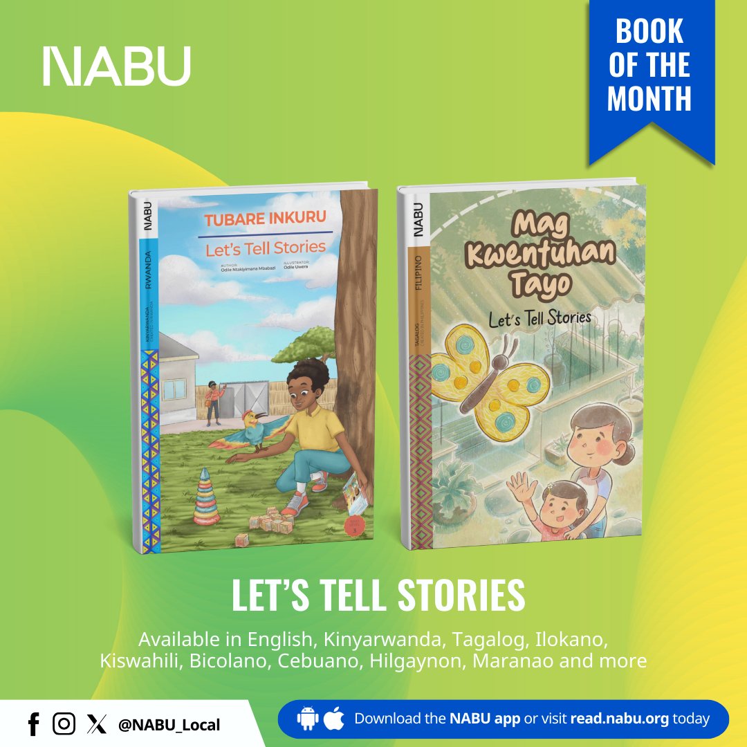 readwithnabu's tweet photo. Mwiza loves her mother’s stories, but when she feels lonely, she finds a surprising new friend! 🤔📖
Join her adventure in Let’s Tell Stories! 📚💛
📲 Read for free on the NABU App or at https://t.co/tm7ETaFQuX!
#Spring #ReadWithNABU #LiteracyForAll https://t.co/GAdv3jcKKz