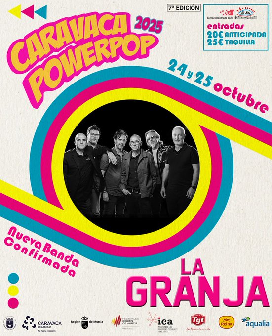 #Noticias. <a href="/LaGranja_band/">La Granja</a> se suman al <a href="/CaravacaPowerpo/">Caravaca Power Pop</a>

j-musind.blogspot.com/2025/04/carava…