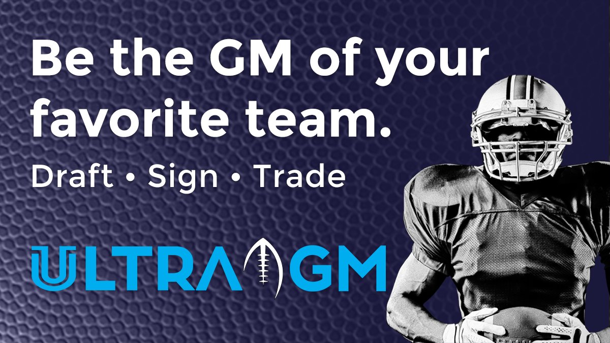 UltraGM_NFL's tweet image. Ultra GM brings the fantasy to life and makes you the GM of your favorite team.  Build and shape the roster through the draft, free agency, trades and even the practice squad, subject to the real salary cap and player contracts.  Join at ultragm.com

#UltraGM #BeTheGM