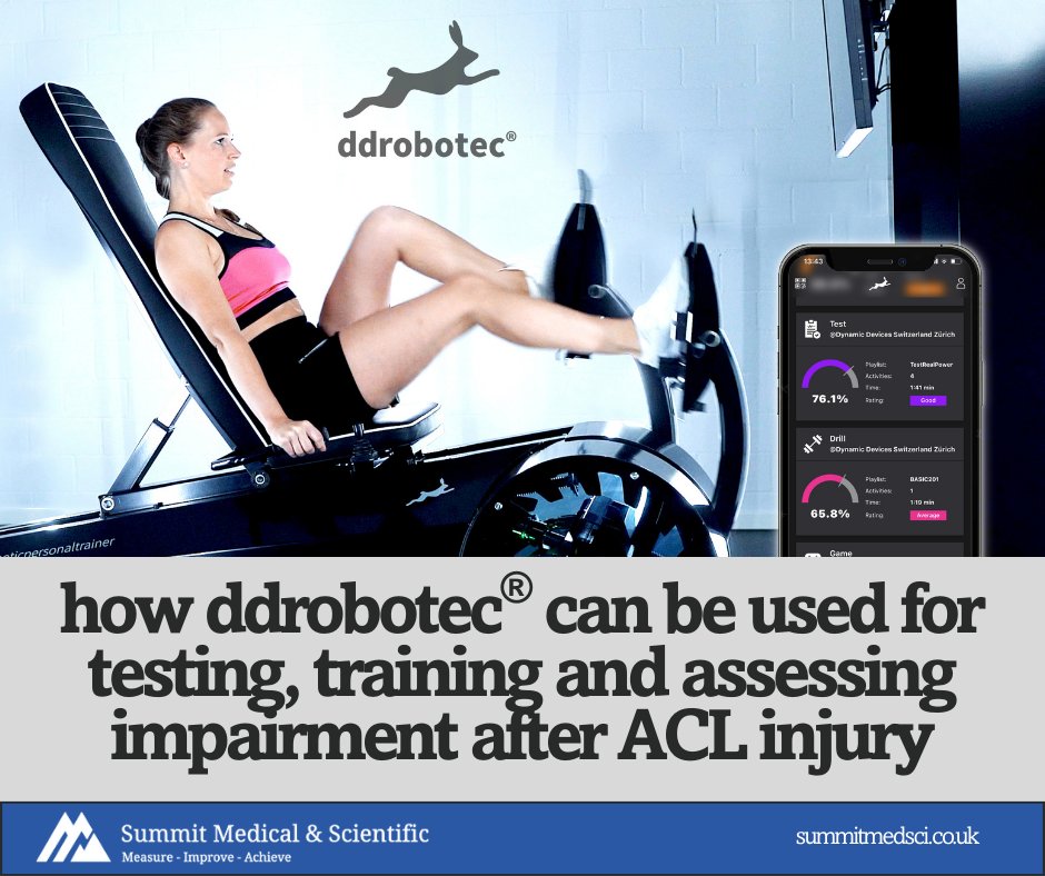 We've done a deep dive on how <a href="/ddrobotec/">Dynamic Devices</a> can be used for assessing, testing and training after ACL injury, providing:

🔹 10+ test categories
🔹 50+ biomarkers
🔹 100+ exergames

Check it out 👉 bit.ly/4i3EbKY

Heading to <a href="/CASESsocial/">CASES</a> BIG next week? Chat to the team 👋