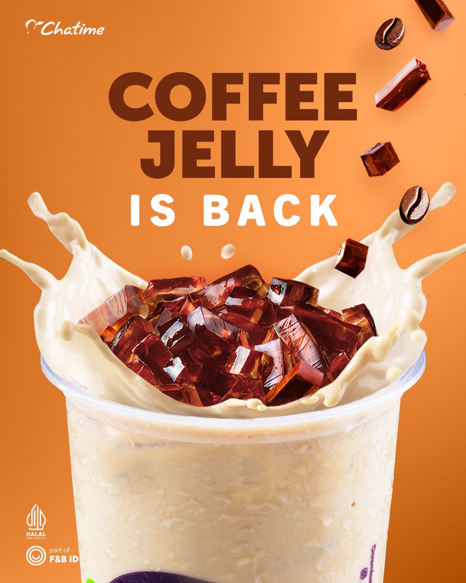 100% REAL! Coffee Jelly is BACK dan siap bikin milk tea-mu makin spesial! ☕✨ Udah cobain lagi belum? 😋