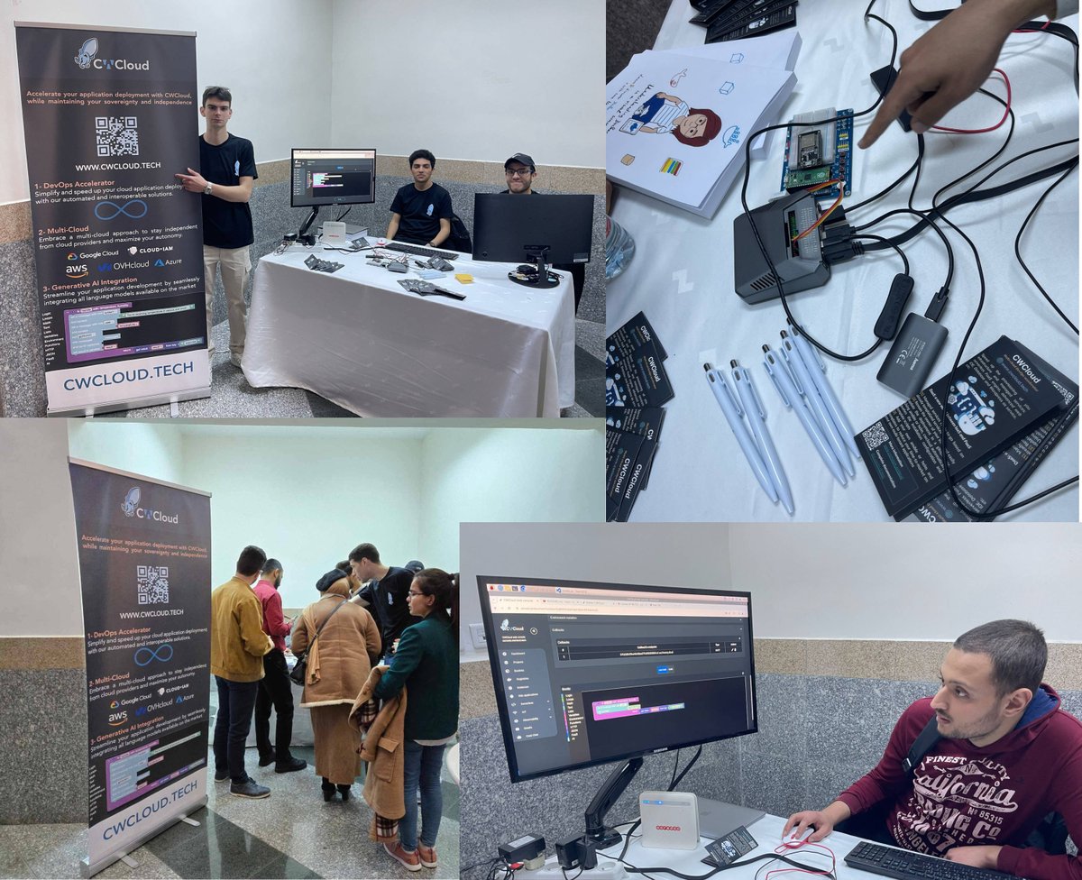 cwcloud (@cwcloud_tech) on Twitter photo Here's our summary of the <a href="/ForkitCommunity/">Fork it! Community | Tech Conferences and more</a> event in Tunis 🇹🇳 which happened last Saturday: cwcloud.tech/blog/forkit-da…
Thanks for all the attendee who came to see us at our booth and try the challenge. Congratulations Zayneb Fathalli, Ala Eddine Achach and Yasmine Temimi for winning Here's our summary of the <a href="/ForkitCommunity/">Fork it! Community | Tech Conferences and more</a> event in Tunis 🇹🇳 which happened last Saturday: cwcloud.tech/blog/forkit-da…
Thanks for all the attendee who came to see us at our booth and try the challenge. Congratulations Zayneb Fathalli, Ala Eddine Achach and Yasmine Temimi for winning