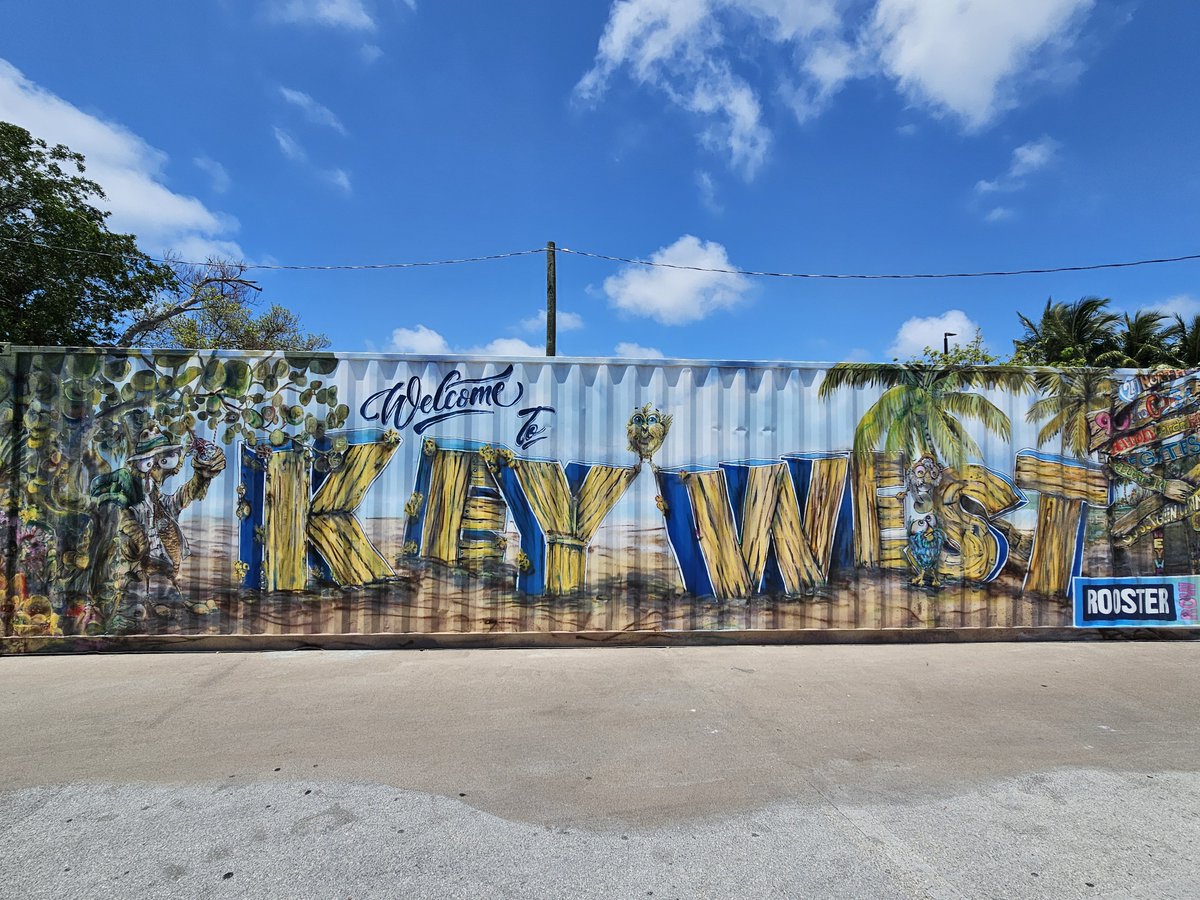 Welcome to Paradise... Key West Style! 🌴

Love how our local artists keep it real - no fancy marble monuments here... just a shipping container turned into the most photographed welcome sign in the Keys!

Shoutout to "Rouster" for capturing that perfect mix of island vibes and