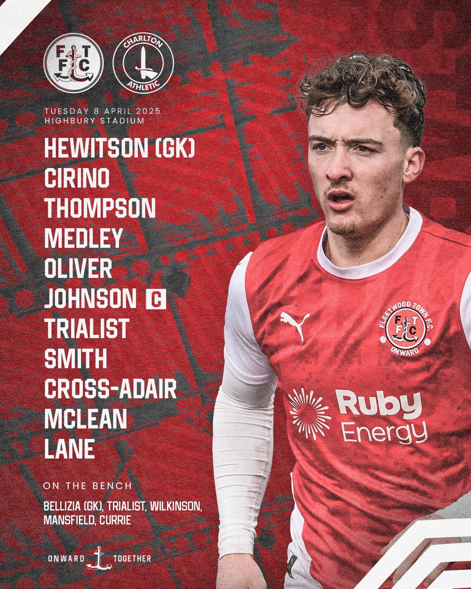 Team news from Highbury Stadium is in 📋⤵️ 

▪️ More valuable minutes for Medley
▪️ Johnson captains the side 
▪️ Cross-Adair and Lane lead the line 

#OnwardTogether
