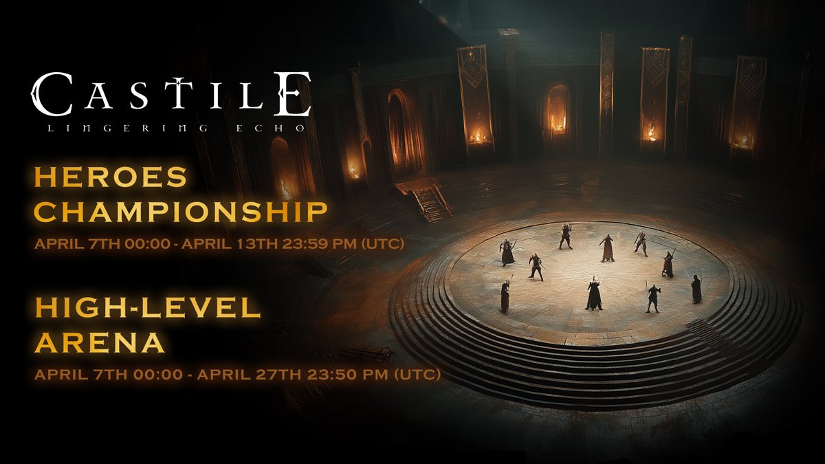 Kilka Update na  <a href="/Castileofficial/">CASTILE</a> 
🔸Wyniki kodów.
🔸Start Eventów.
🆕+Nowy niezapowiadany !
🔸Tipy i Prośba o dane do statystyki.

🏆Wczoraj ruszył Heroes Championship
🔸Jeszcze się nie wystrzelałem z ticketów i na razie miejsce 3xx a u Was?
🔸Nie użyj wszystkich 1 dnia żeby