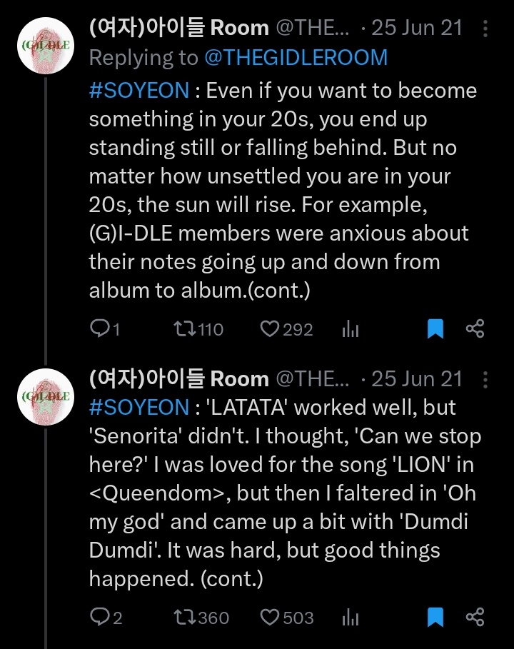 6IDL_3's tweet photo. Comeback is approaching we have this inside joke of SY hating her song because it's not successful. I know it's a joke between us and SY don't hate her song. Of course SY is happy when the song succeeded bc it makes everyone happy including members and cube in general. https://t.co/h98mJDDEaA