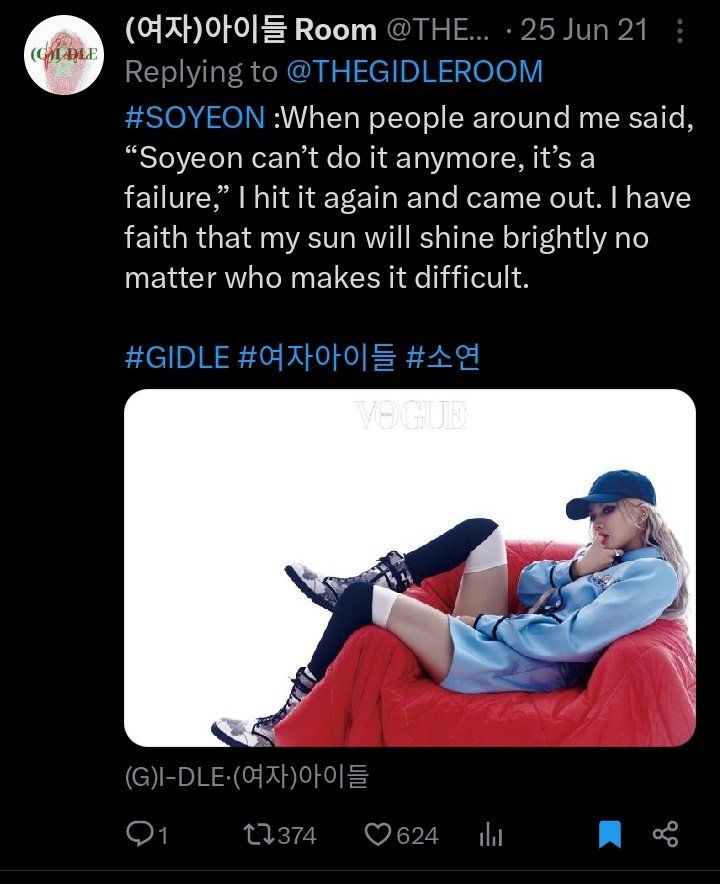 6IDL_3's tweet photo. Comeback is approaching we have this inside joke of SY hating her song because it's not successful. I know it's a joke between us and SY don't hate her song. Of course SY is happy when the song succeeded bc it makes everyone happy including members and cube in general. https://t.co/h98mJDDEaA