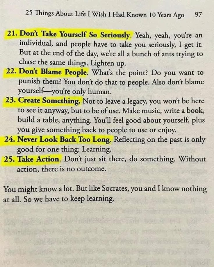 I wish I knew these 10 years ago: