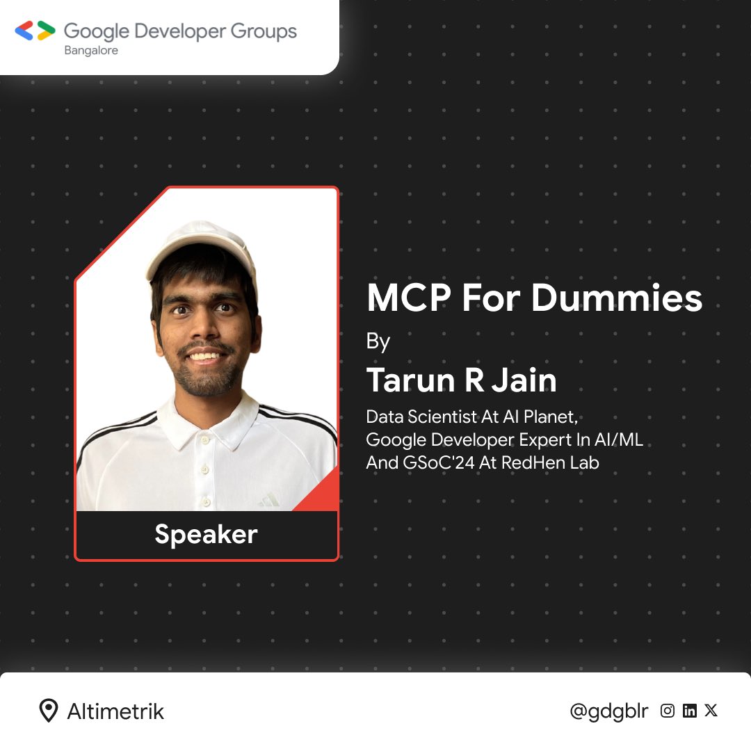 Welcoming Tarun Jain to share insights on why MCP for Dummies matter?
