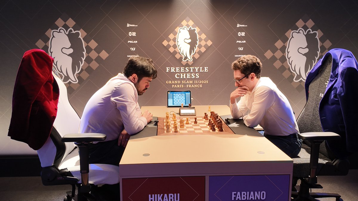 C-Squared Podcast (@csqpod) on Twitter photo Day 2 of the <a href="/chess_freestyle/">Freestyle Chess</a> Paris Grand Slam is underway. Final 5 rounds, with everything on the line!
We have <a href="/AlexBanzea/">Alex Banzea</a> in the commentator's booth, covering all the action here 👇
youtube.com/live/-YVRHC9Ml… Day 2 of the <a href="/chess_freestyle/">Freestyle Chess</a> Paris Grand Slam is underway. Final 5 rounds, with everything on the line!
We have <a href="/AlexBanzea/">Alex Banzea</a> in the commentator's booth, covering all the action here 👇
youtube.com/live/-YVRHC9Ml…