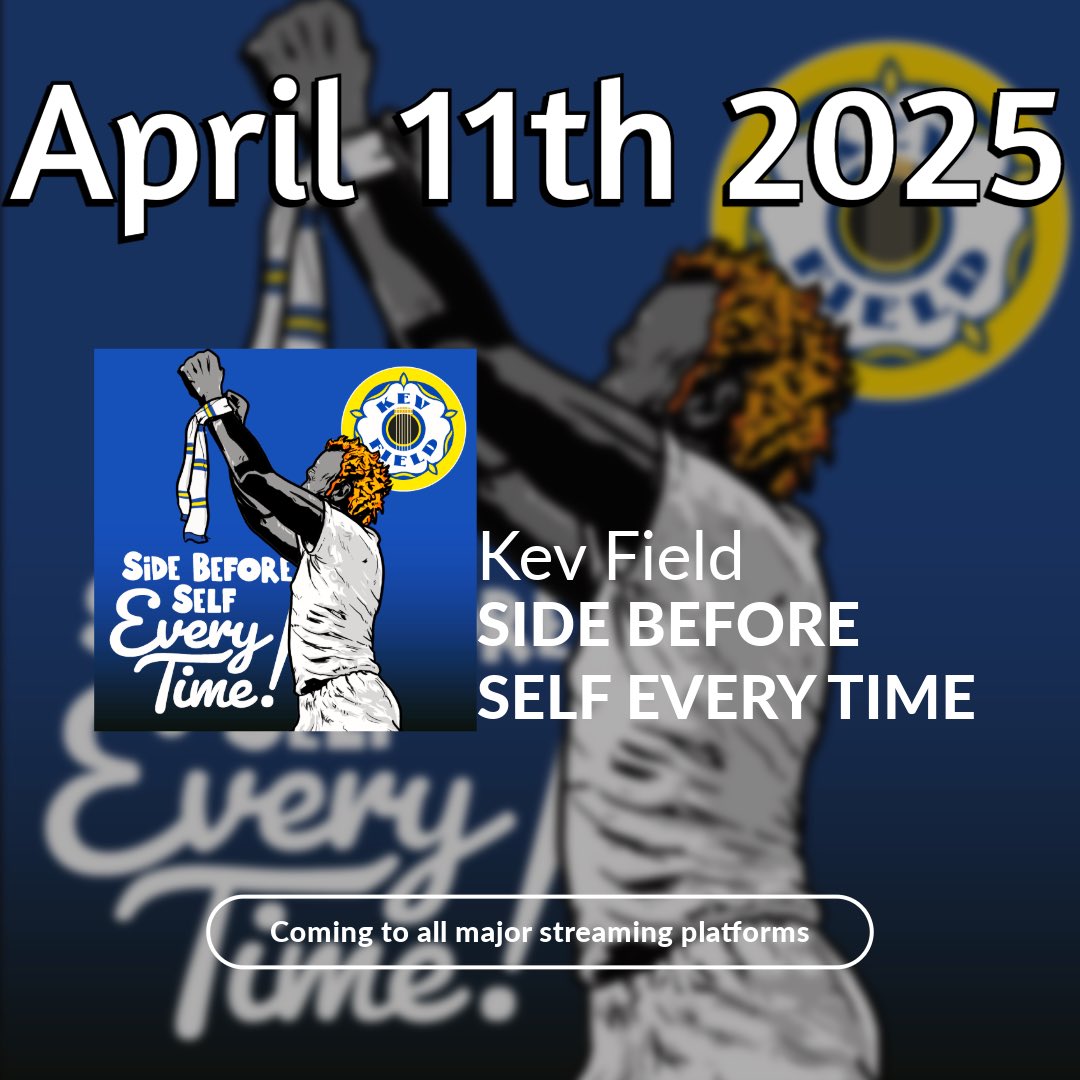 KevFieldMusic's tweet photo. Delighted to announce the launch of my @LUFC track Side Before Self Every Time! Coming to all the usual streaming services. Thank you @ellocognome @grady_draws @Matcooper @Pro2studios with much love to those who feature in the song/video such as @TheSquareBall @theburleybanksy https://t.co/zo7y8CxiPj