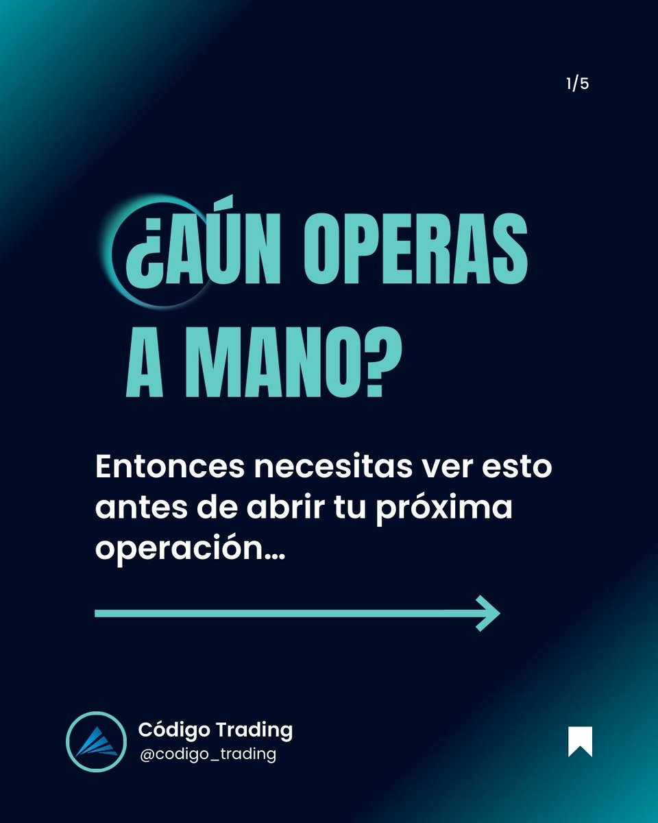 CodigoTrading's tweet image. 🚨 ¿Aún operas a mano en trading?

🎯 “Trading con ChatGPT &amp;amp; IA”👉 codigo.trading

⚠️Advertencia: El trading conlleva alto riesgo de pérdida de capital. La información es solo informativa.

#tradingconia #botdetrading #tradingautomatizado #chatgpttrading #trading #ia