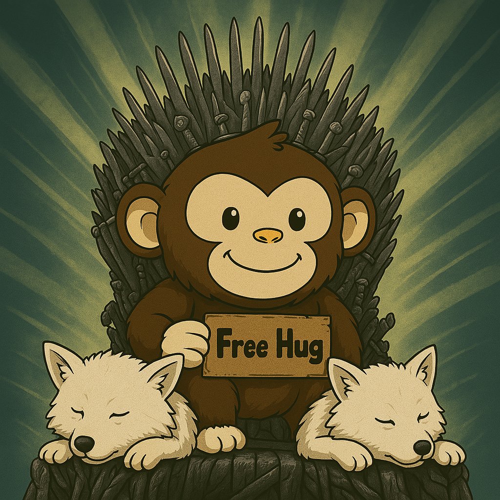 AmongApes's tweet photo. Direwolves and apes are friends. 🐺🦍

#AmongApes #ApeChain #ApeCoin #DireWolf https://t.co/fHIjFUEimj