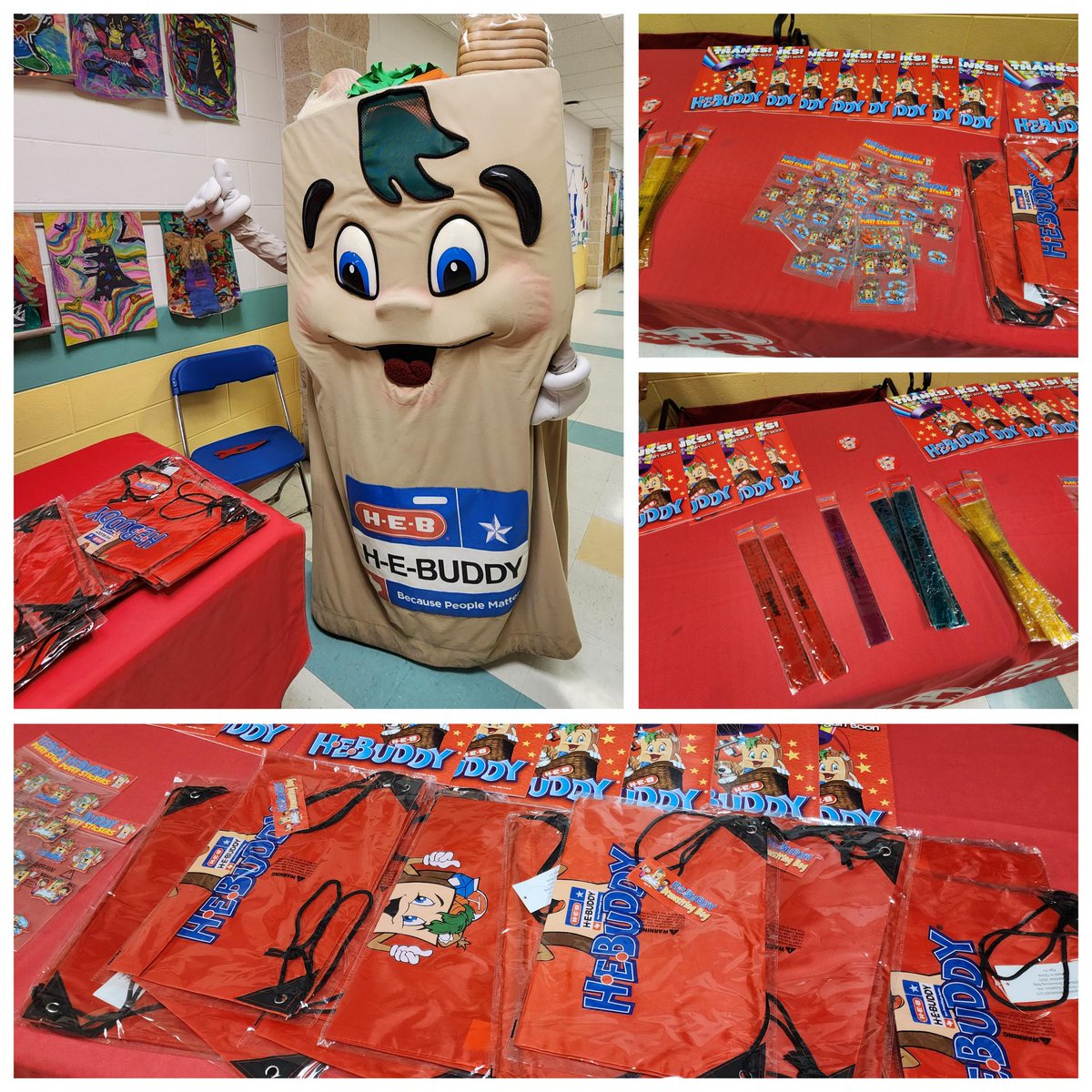We are thankful for <a href="/HEB/">H-E-B</a> and H.E.Buddy for supporting our STEAM &amp; Literacy Night <a href="/HartElemAISD/">Bernice Hart Elementary</a>! 
We appreciate
#HEBHelpingHere and their contribution towards our school event!