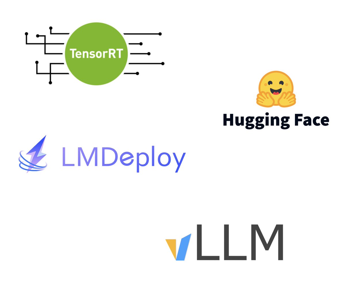 cloud_nlp's tweet image. Are you building an AI stack and working on inference optimization?
We just made an article about gen AI inference engines where we compare TensorRT-LLM by @NVIDIAAI, vLLM by @UCBerkeley  vs Hugging Face TGI by @huggingface  vs LMDeploy: 
nlpcloud.com/genai-inferenc…
Hope it&apos;s useful!