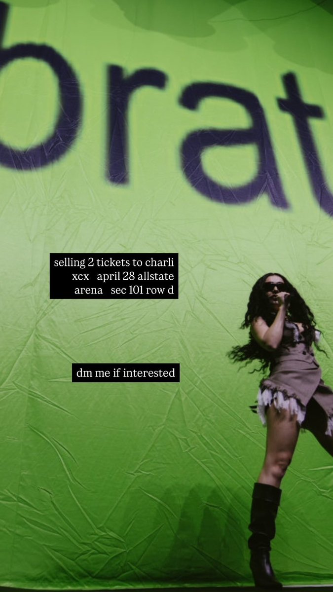 dovesmoonwalk's tweet photo. hi there! i don’t use this acc anymore but i am selling 2 charli xcx tickets in chicago april 29. section 101 row D! tickets transferable through ticketmaster! lmk if interested https://t.co/QpQYUK3HUX