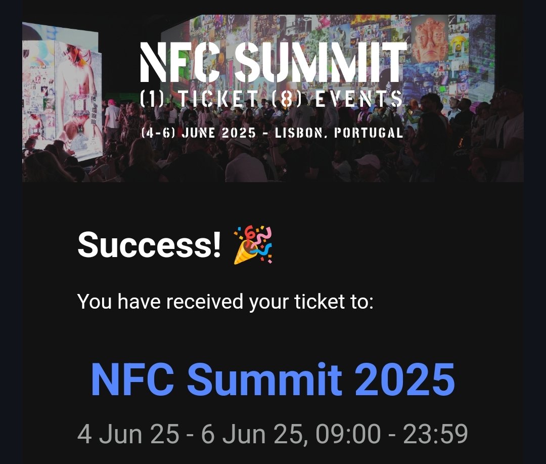 Susy_85 (@suzytavares904) on Twitter photo Who already has a ticket? Who?
ME.....π
always representing the <a href="/AlphaKongsClub/">Alpha Kongs Club</a>
I'm going to <a href="/NFCsummit/">NFC SUMMIT - LISBON - JUNE 4-6 2025</a>, and you? Who already has a ticket? Who?
ME.....π
always representing the <a href="/AlphaKongsClub/">Alpha Kongs Club</a>
I'm going to <a href="/NFCsummit/">NFC SUMMIT - LISBON - JUNE 4-6 2025</a>, and you?