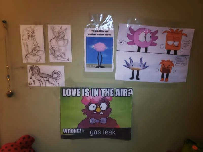 Cryptid_Salad_'s tweet photo. Chat do we like my wall decor https://t.co/X8Si99pwUK