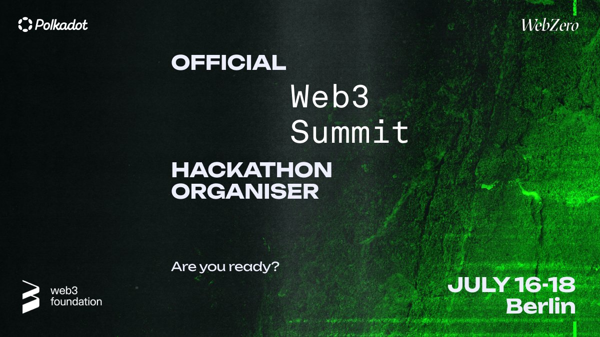 WebZero (@joinwebzero) on Twitter photo It's official: we're back in July to host the <a href="/Web3summit/">Web3 Summit</a>
Hackathon by <a href="/Web3foundation/">Web3 Foundation</a> in Berlin.
Last year, we welcomed 200 builders to Web3 Summit, and this year we're looking forward to even more projects.
Built by the community, for the community.🖤 It's official: we're back in July to host the <a href="/Web3summit/">Web3 Summit</a>
Hackathon by <a href="/Web3foundation/">Web3 Foundation</a> in Berlin.
Last year, we welcomed 200 builders to Web3 Summit, and this year we're looking forward to even more projects.
Built by the community, for the community.🖤