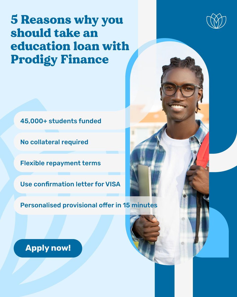 Join 45,000+ students who’ve already trusted Prodigy Finance. 🌏✨No collateral, flexible repayment, and a provisional offer in just 15 minutes.

📩Ready to take the next step? Apply for a Prodigy Finance loan today bit.ly/3UF3TvI

#globaleducation #studyabroad