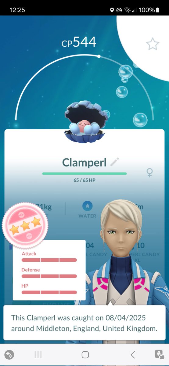 kurtyoafc's tweet image. Hundo Clamperl 💯💯💯💯 #clamperl #hundo #pokemongo #hundoagainoleole