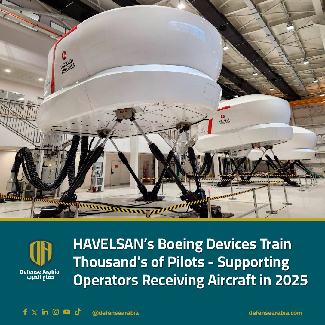 defensearabia's tweet photo. HAVELSAN’s Boeing Devices Train Thousand’s of Pilots - Supporting Operators Receiving Aircraft in 2025
#FlightSimulator #Boeing #PilotTraining @havelsanglobal @havelsan #Aviation #MadeInTurkiye #TurkishAirlines
🇹🇷✈️ Turkish flight simulator manufacturer HAVELSAN is boosting pilot training with advanced Boeing devices, supporting B737MAX operators scaling up in 2025.
They delivered 2 EASA-certified B737MAX simulators to Turkish Airlines in 2024 and will conduct a factory acceptance test for Turkiye's first B737NG FTD Level 2 this April.
HAVELSAN also operates Boeing training facilities, proudly impacting Turkish aviation and aiming globally.
https://t.co/6RWf7lOsDG