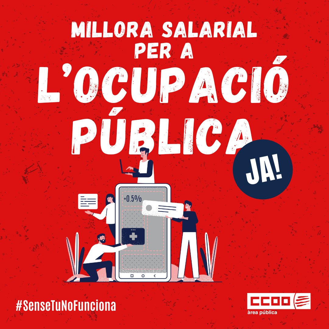 ccooedullobrega's tweet photo. Avui hi som a Madrid davant del Ministeri d'Hisenda.
-Millora dels sous en les administracions públiques.
- Millora salarial per a l'ocupació pública.
- Pagar el 0,5% acordat el 2024.
L'economia espanyola creix, per què les nostres butxaques no?
#SenseTuNoFunciona
#CCOO https://t.co/U36d9kVMdq