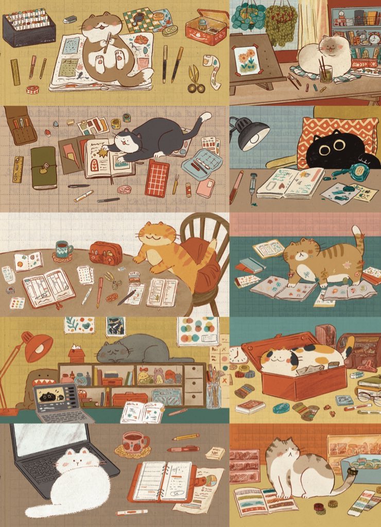 Hi #PortfolioDay 
Can I interest you in some cats?

✉️: chaioverdose.studio@gmail.com