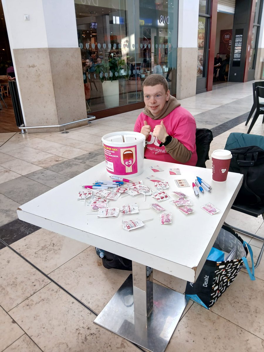 Well done to James  in Core, who raised €121.54 on Friday 28th February in Bridgewater Centre for Lollipop Day. All monies raised will help in the treatment of Oesophageal Cancer.