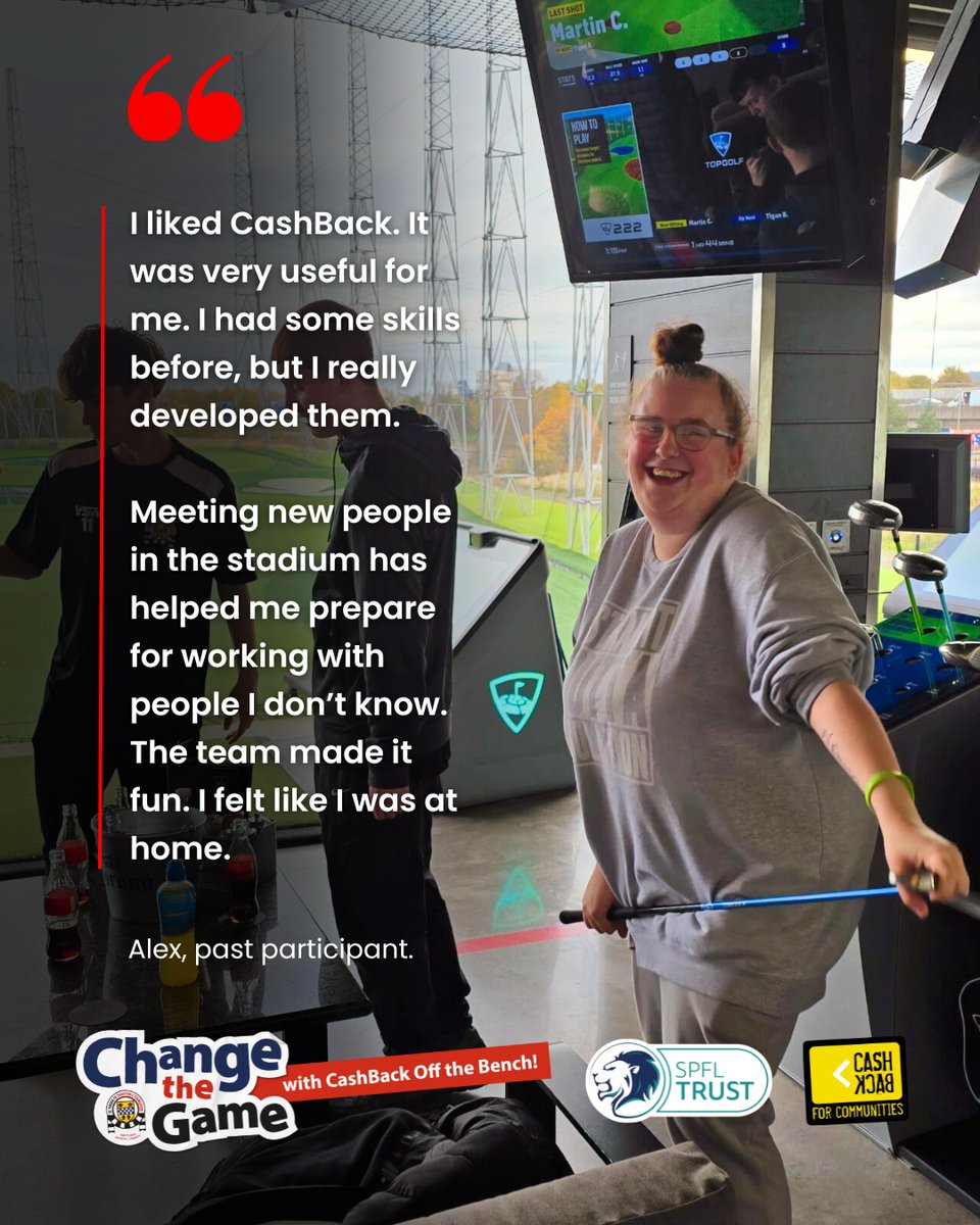 Gain mentorship and accredited qualifications, develop your skills, and build confidence with our FREE Change the Game with CashBack Off The Bench programme. Don’t miss out! 👉 forms.gle/kfHtSZKFZrZPob…

Still unsure? Come visit the Foundation at the SMiSA Stadium on Thursday 10th