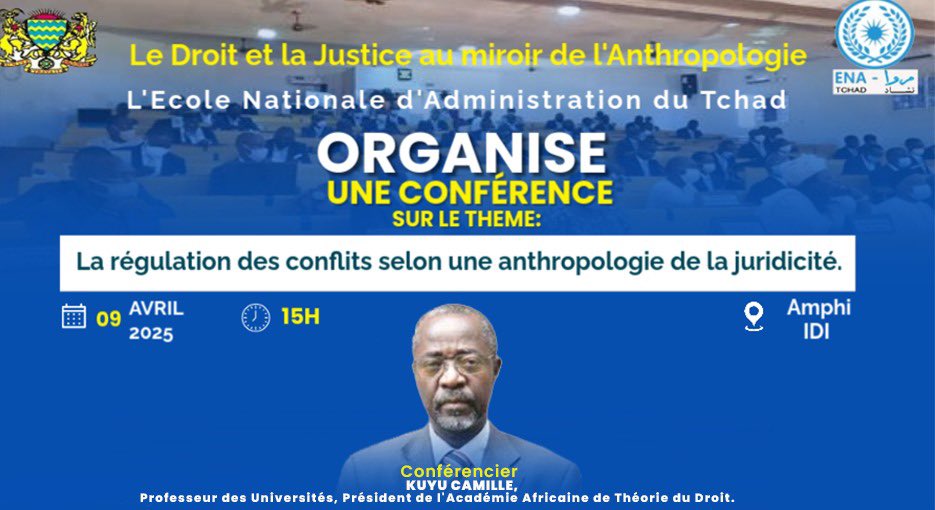 En marge du lancement des activités du centre de recherche à l'ENA, une conférence sera organisée ce mercredi 9 avril 2025 a 15h a l'amphithéâtre IDI de l'ENA. Entrée libre