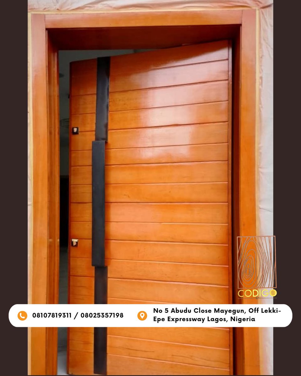 Codigo_Woodwork's tweet photo. Codigo wooden doors, built to last.
#woodwork #wood #door #building #realestate #project https://t.co/AmutG0AJww